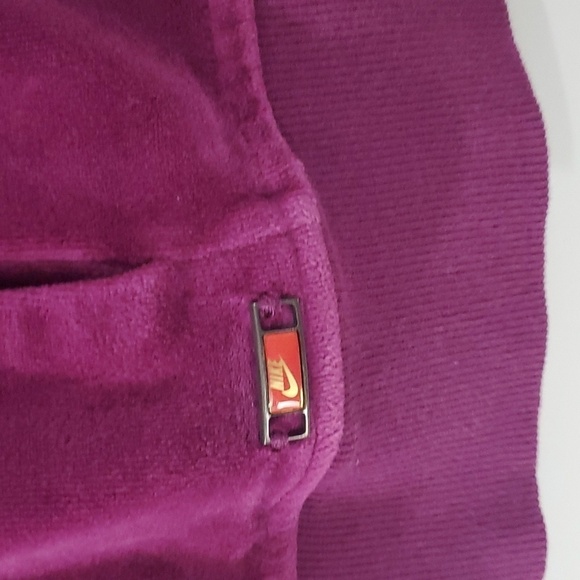 NIKE Velour Track Jacket Velour Zip Medium Vintage - Picture 2 of 8